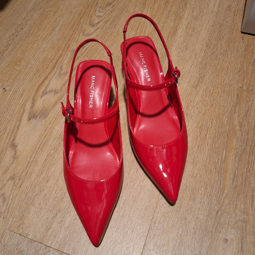 Low Red Heels For Work - Picture 3 of 5